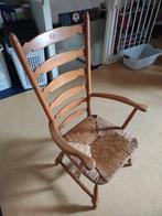 Stoel met hoge rugleuning, Huis en Inrichting, Ophalen, Gebruikt, Bruin, Eén