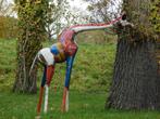 Giraffe ''Balou'' XL - 165 x 150 cm - Handgemaakt Kunstwerk, Ophalen of Verzenden, Zo goed als nieuw, Dier