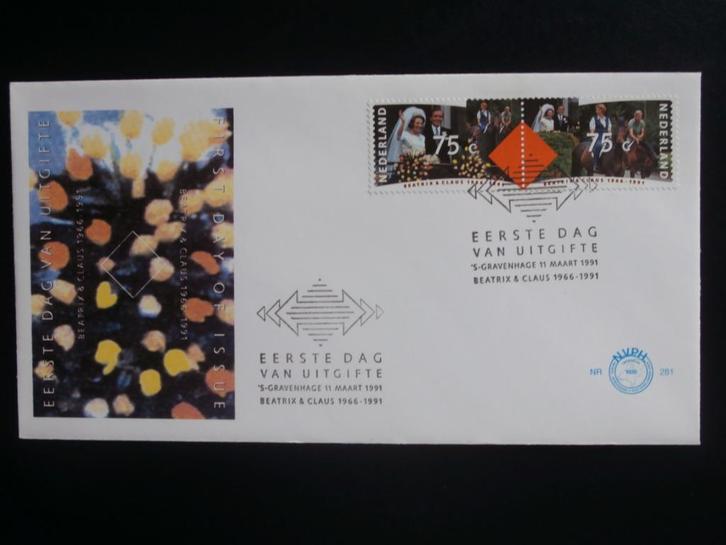 NL 1991; FDC E-281 25-jarig huwelijk, Postzegels en Munten, Postzegels | Eerstedagenveloppen, Onbeschreven, Nederland, Verzenden