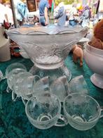 Glazen bowl set vintage, Ophalen of Verzenden, Zo goed als nieuw, Glas, Overige stijlen