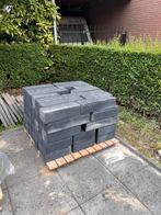 Stapelblokken antraciet +- 75 stuks, Tuin en Terras, Tegels en Klinkers, Ophalen, Stapelblokken antraciet, Overige typen, Stapelblokken antraciet
