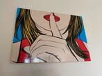 Vintage Ikea Pop Art SSSHHH Schilderij, Ophalen of Verzenden, 50 tot 75 cm, Schilderij