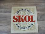 Biervilt(je) Skol Bier 25 cm, Ophalen of Verzenden, Nieuw, Viltje(s), Overige merken