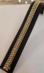 14 karaats gouden dubbele gourmet schakel armband 19 cm, Ophalen of Verzenden, Zo goed als nieuw, Goud, Goud