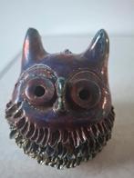 Handgemaakte keramieken uil, paars, Antiek en Kunst, Ophalen of Verzenden
