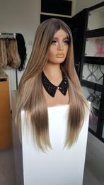 Basic Lace Pruik: Uitgroei / Licht Bruin / Lichte Punten., Ophalen of Verzenden, Nieuw, Pruik of Haarverlenging