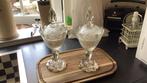 2 antieke kristallen gemberpotten, Antiek en Kunst, Antiek | Glas en Kristal, Ophalen of Verzenden