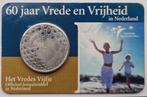 Het Vredes vijfje "60 Vrede en vrijheid" 2005 UNC coincard, Koningin Beatrix, Zilver, Euro's, Ophalen of Verzenden