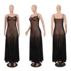 Doorzichtige zwarte jurk jurkje doorschijnende 34 36 38 40, Maat 38/40 (M), Verzenden, Zwart, Nieuw