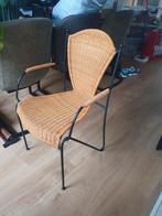 Rieten stoel met houten frame, Ophalen, Bruin, Riet of Rotan, Zo goed als nieuw