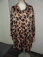 Jubylee oversized glimmende blouse - tuniek maat S/M leopard
