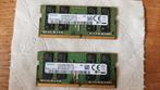 2x 16GB 2666 MHz Samsung DDR4 SO-DIMM, 16 GB, Ophalen of Verzenden, Laptop, Zo goed als nieuw