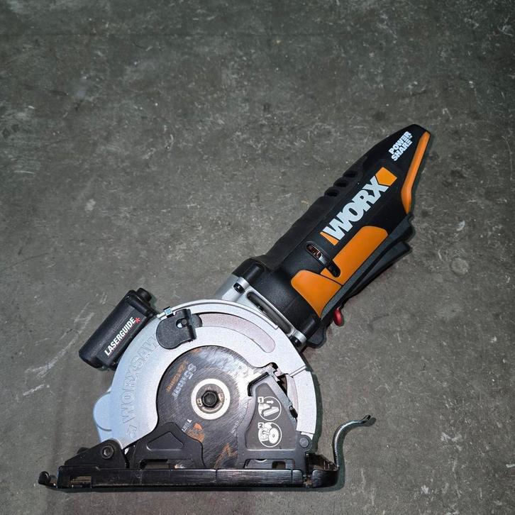 Worx WX523.9 cirkelzaag (1x gebruikt), Doe-het-zelf en Verbouw, Gereedschap | Zaagmachines, Zo goed als nieuw, Cirkelzaag, 1200 watt of meer