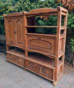 Vintage Eikenhouten Wandmeubel, Ophalen, Gebruikt, 150 tot 200 cm, Eikenhout