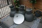 4 Stuks Grote Grijze Industriële Lampen, Ophalen, Gebruikt, Minder dan 50 cm, Indistrieel