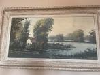 Oud schilderij uit Frankrijk gesigneerd: Petery, Antiek en Kunst, Kunst | Schilderijen | Klassiek, Ophalen of Verzenden