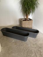 Kunststof bloempotten - tuin/balkon - Grijs (waaronder Elho), 25 tot 40 cm, Kunststof, Gebruikt, Rond