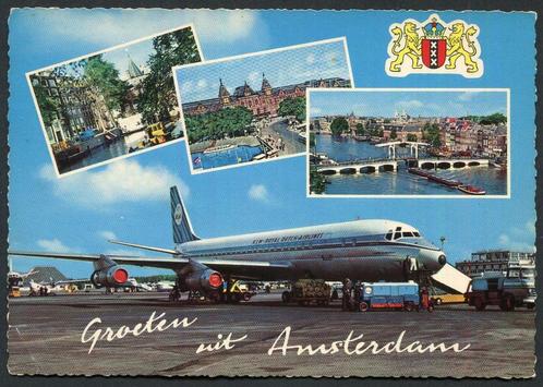 KLM -royal dutch airlines , Amsterdam, Verzamelen, Luchtvaart en Vliegtuigspotten, Zo goed als nieuw, Kaart, Foto of Prent, Ophalen of Verzenden