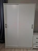 Wit kleding kast met schuifdeuren 120x190x55, Huis en Inrichting, Kasten | Kledingkasten, Ophalen, Gebruikt, 100 tot 150 cm, Met hangruimte