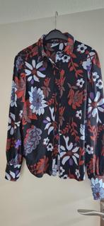 Mi Piace blouse travelstof bloemen paars bruin blauw 38 M, Kleding | Dames, Blouses en Tunieken, Ophalen of Verzenden, Zo goed als nieuw