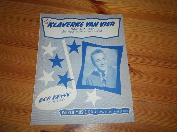 Bob Benny, Muziek en Instrumenten, Bladmuziek, Gebruikt, Artiest of Componist, Populair, Gitaar, Piano, Zang, Ophalen of Verzenden