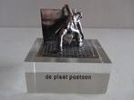 Miniatuur zilver S12c  Man met plaat zilveren miniaturen, Antiek en Kunst, Ophalen of Verzenden, Zilver
