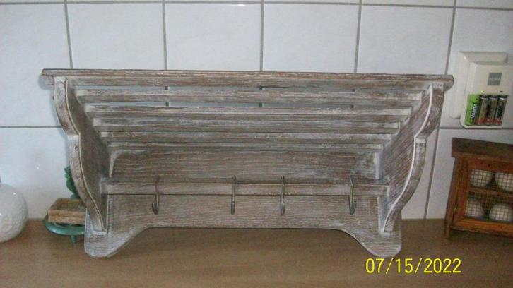 Houten regaal / kapstok, Huis en Inrichting, Keuken | Keukenbenodigdheden, Zo goed als nieuw, Ophalen of Verzenden