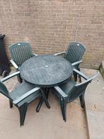 Hartman tuinset (tafel + 4 stoelen), Tuin en Terras, Ophalen, Gebruikt, Kunststof