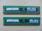 2x Samsung 2GB PC3-10600 DDR3-1333MHz ECC Unbuffered CL9, Computers en Software, RAM geheugen, 1333 MHz, Server, DDR3, Ophalen of Verzenden