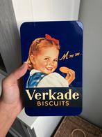 Verkade blik biscuit biscuits meisje vintage, Verzamelen, Blikken, Ophalen of Verzenden, Zo goed als nieuw, Koek(jes), Verkade