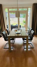 Complete tafelset: eettafel + salontafel – slechts €50, Huis en Inrichting, Tafels | Eettafels, Ophalen, Gebruikt, Rechthoekig