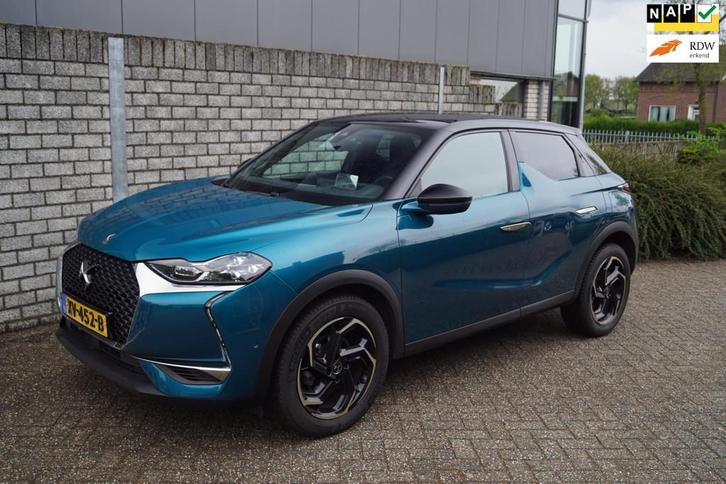 DS 3 Crossback 1.2 PureTech Grand Chic Autom 155PK Half Lede, Auto's, DS, Bedrijf, Te koop, DS 3, ABS, Achteruitrijcamera, Adaptive Cruise Control