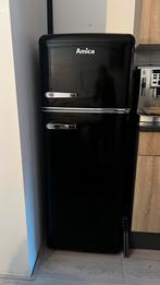 Retro koelkast zwart Amica, Ophalen, 150 tot 200 liter, Gebruikt, 140 tot 160 cm