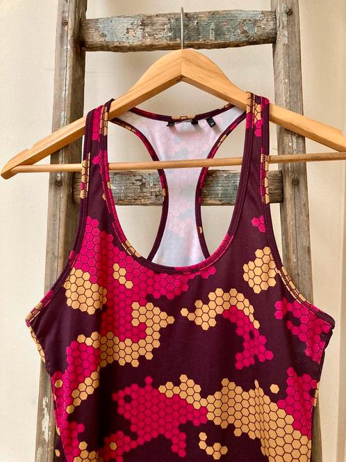 Björn Borg tanktop longsleeve mt 36 beige roze aubergine, Sport en Fitness, Bergsport en Wandelen, Zo goed als nieuw, Kleding