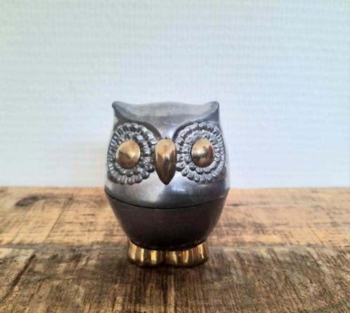 Tinnen Uil, geheime box, Antiek en Kunst, Antiek | Tin, Ophalen of Verzenden