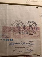 Huur overeenkomsten m fiscale zegels Plakzegels de "s", Verzenden, Na 1940, Gestempeld