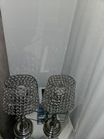 Set van 2 Stijlvolle Tafellampen, Ophalen of Verzenden, Zo goed als nieuw, Glas, Minder dan 100 cm