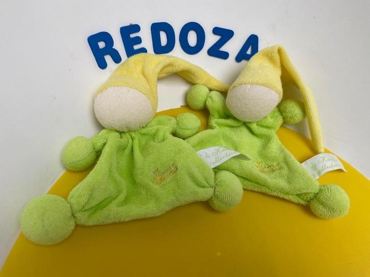 2489 tiamo de kandeel pop popje groen geel, Kinderen en Baby's, Speelgoed | Knuffels en Pluche, Nieuw, Overige typen, Ophalen of Verzenden