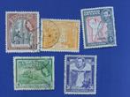 Postzegel Britis Guyana 1938 en 52 5  George VI Elisabeth, Postzegels en Munten, Postzegels | Europa | UK, Verzenden, Gestempeld