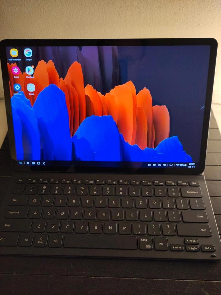 Samsung S7+ tablet 256gb hoesje met toetsenbord en pen, Computers en Software, Android Tablets, Zo goed als nieuw, Wi-Fi, 12 inch