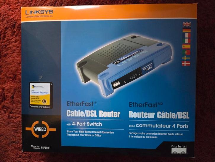 Linksys EtherFast Kabel/DSL Router met 4-Poort Switch, Computers en Software, Routers en Modems, Gebruikt, Router, Ophalen of Verzenden