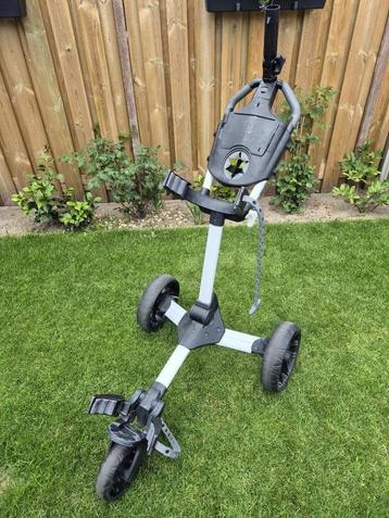 Golftrolley 3 wiel, Stewart Golf klein inklapbaar €109,- beschikbaar voor biedingen