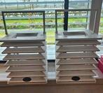 RIVERDALE windlicht, hout wit, Huis en Inrichting, Woonaccessoires | Kandelaars en Kaarsen, Ophalen, Wit, Hout