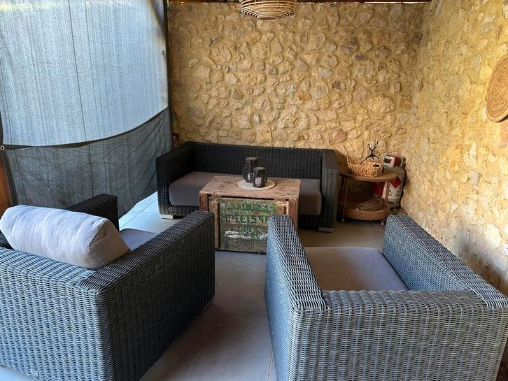 Robuuste loungeset bois le duc, Tuin en Terras, Tuinsets en Loungesets, Zo goed als nieuw, Loungeset, Wicker, 5 zitplaatsen, Bank