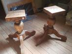 2 tafel poten teak hoogte 75 cm, Huis en Inrichting, Ophalen, Zo goed als nieuw