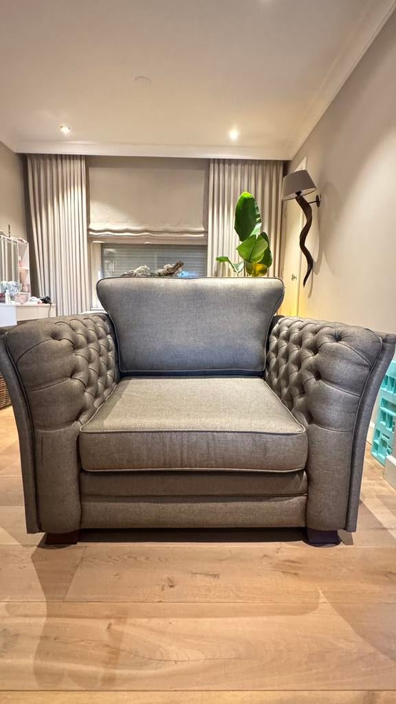 Grote grijze fauteuil/zitstoel van het merk olav, Ophalen of Verzenden, Zo goed als nieuw, Eenpersoons, Minder dan 150 cm