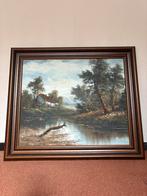 Landschap Schilderij B. Verdonk - Handgeschilderd, Antiek en Kunst, Ophalen