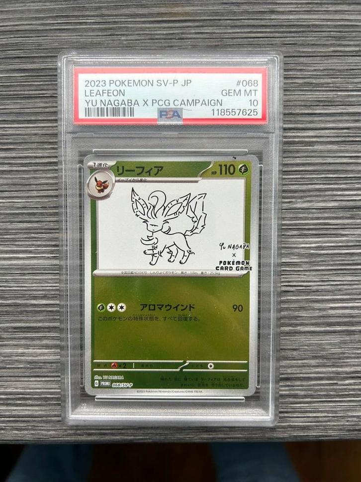 PSA 10 Yu Nagaba Leafeon 068/SV-P – Gem Mint, Hobby en Vrije tijd, Verzamelkaartspellen | Pokémon, Nieuw, Losse kaart, Ophalen of Verzenden