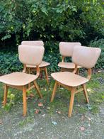 4 eetkamerstoelen (vintage/Scandinavisch/skai), Vier, Gebruikt, Leer, Ophalen