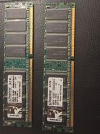 2x 1GB Kingston DDR Geheugen, Computers en Software, RAM geheugen, Ophalen of Verzenden, DDR, Desktop, Gebruikt